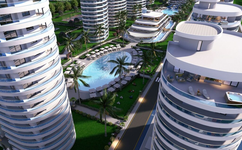 Новый комплекс апартаментов у пляжа Long Beach в Искеле (001120)