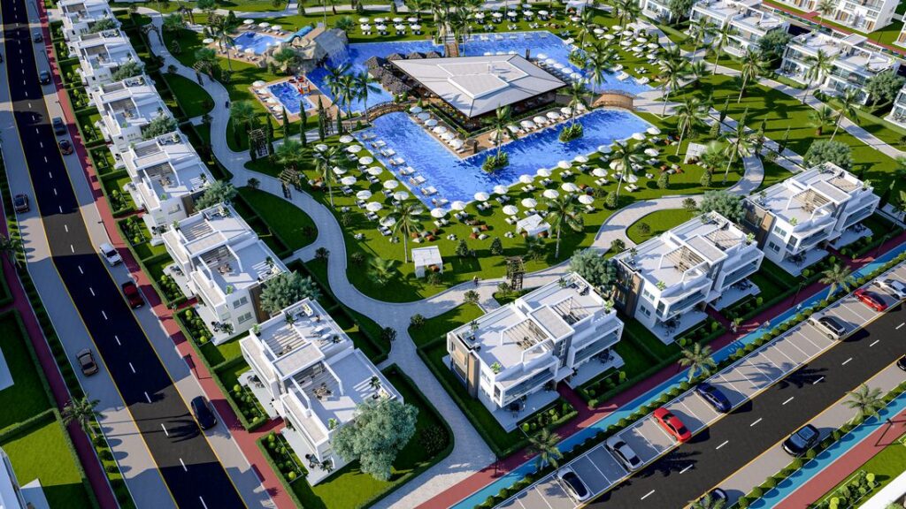 Апартаменты в новом проекте всего в 600 метрах от песчаного пляжа в Богаз, Искеле (004521)