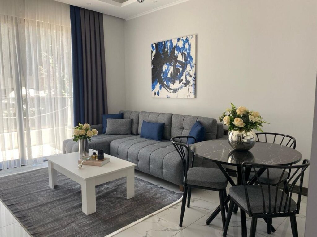 Меблированная квартира 1+1 в центре Алании, вблизи пляжа Клеопатра (12700)