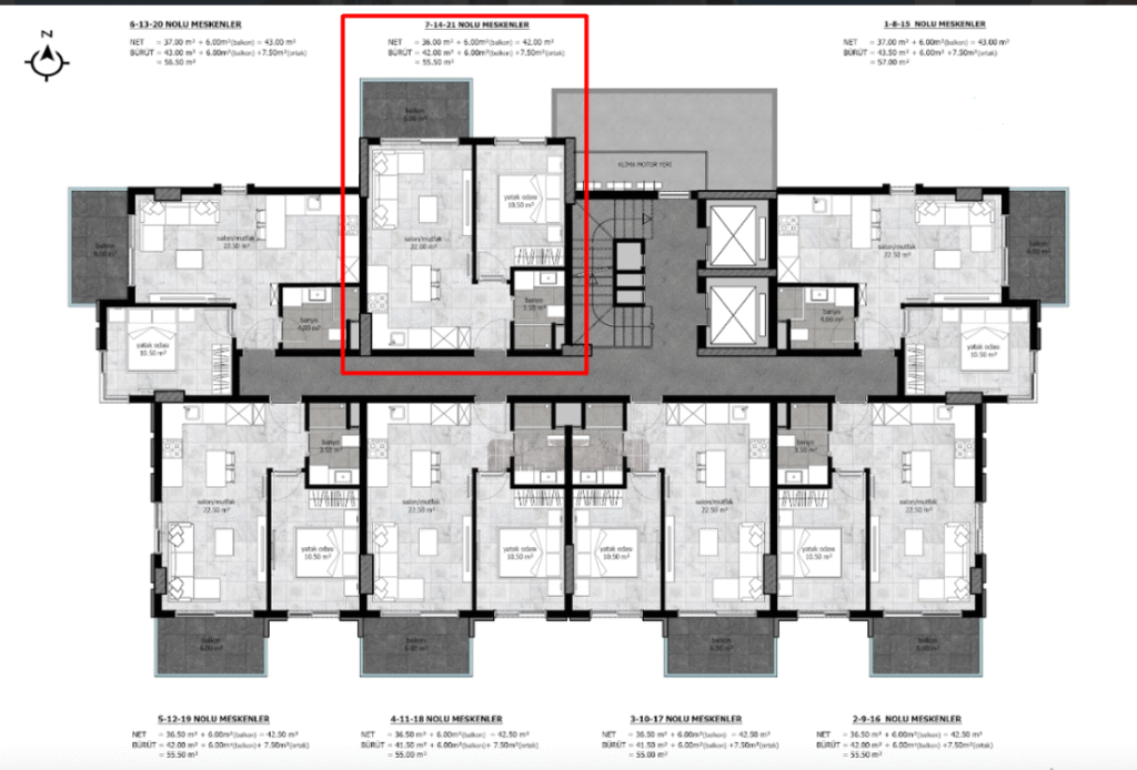 Уютная квартира 1+1 в районе Демирташ (33800)